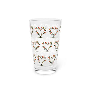 Beer Glass - Unique Heart Shape Leaves Design - Dipaliz - 16oz - Glasses