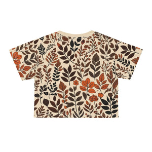 Vibrant Earthy Tones Aop Crop Tee - Nature Print - Dipaliz - T-shirts