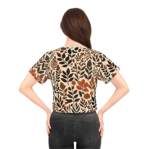 Vibrant Earthy Tones Aop Crop Tee - Nature Print - Dipaliz - T-shirts