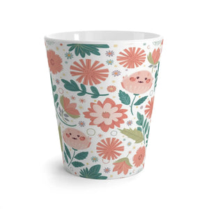 Floral Ceramic Latte Mug - 12oz Capacity - Dipaliz - Mugs