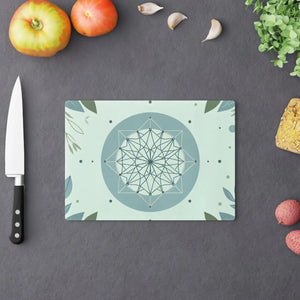 Geometric Pattern Cutting Board – Tempered Glass - Dipaliz - Boards