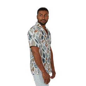 Vibrant Hawaiian Camp Shirt - Tropical Linen Texture - Dipaliz - Shirts - Xs