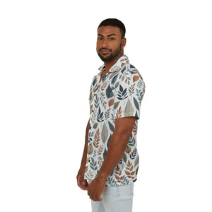 Vibrant Hawaiian Camp Shirt - Tropical Linen Texture - Dipaliz - Shirts - Xs
