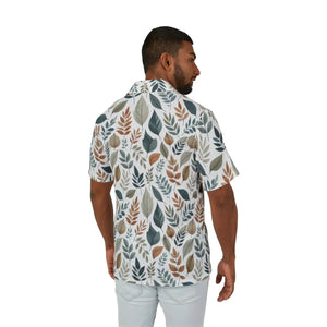 Vibrant Hawaiian Camp Shirt - Tropical Linen Texture - Dipaliz - Shirts - Xs