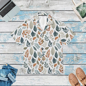 Vibrant Hawaiian Camp Shirt - Tropical Linen Texture - Dipaliz - Shirts - Xs