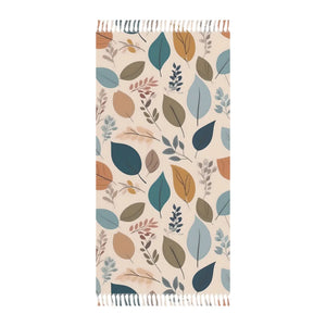 Boho Beach Cloth Leaves Pattern Soft Polyester Dipaliz - Towels