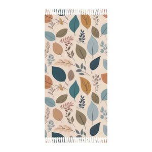 Boho Beach Cloth - Leaves Pattern Outdoor Blanket - Dipaliz - 38’’ × 81’’ / Polyester - Towels