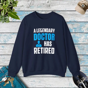 Retired Doctor Crewneck Sweatshirt - Celebrate your Legacy - Dipaliz - s / Navy - Sweatshirts