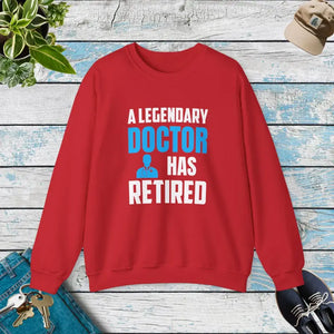 Retired Doctor Crewneck Sweatshirt - Celebrate your Legacy - Dipaliz - s / Red - Sweatshirts