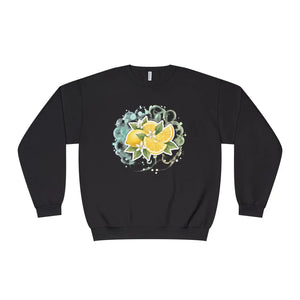 Lemon Blossom Crewneck Sweatshirt - Citrus Floral Graphic - Sweatshirts - m
