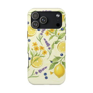 Lemon Lavender Floral Tough Phone Case, Protective Botanical Iphone/android Cover - Mobile Cases