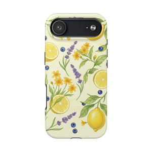 Lemon Lavender Floral Tough Phone Case, Protective Botanical Iphone/android Cover - Mobile Cases