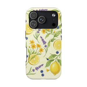 Lemon Lavender Floral Tough Phone Case, Protective Botanical Iphone/android Cover - Mobile Cases