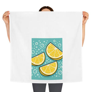 Lemon Slice Tea Towel - Bright Home Accent Kitchen Decor - Dipaliz - White / 28’’ × - Towels