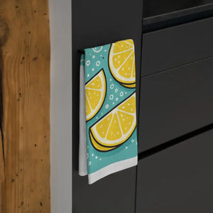 Lemon Slice Tea Towel - Bright Home Accent Kitchen Decor - Dipaliz - White / 28’’ × - Towels