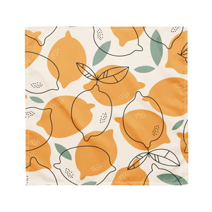 Lemon Print Bandana - Eco Friendly Recycled Fabric - Dipaliz - Bandanas & Headties