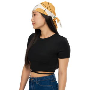 Lemon Print Bandana - Eco Friendly Recycled Fabric - Dipaliz - Bandanas & Headties