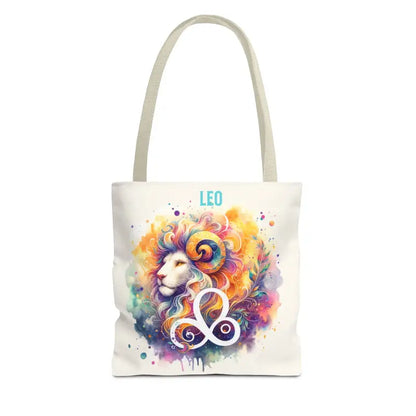 Stylish Leo Zodiac Tote Bag with Black Cotton Handles - Bags