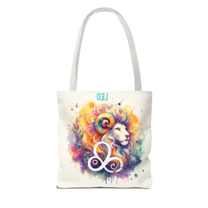 Stylish Leo Zodiac Tote Bag with Black Cotton Handles - Bags