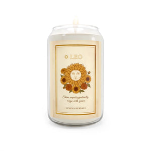 Leo Zodiac Soy Candle – Sunflower 13.75oz - Dipaliz - Candles