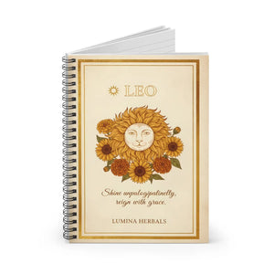 Leo Zodiac Spiral Notebook, ?Shine Unapologetically Reign with Grace’ Ruled Journal - Journals