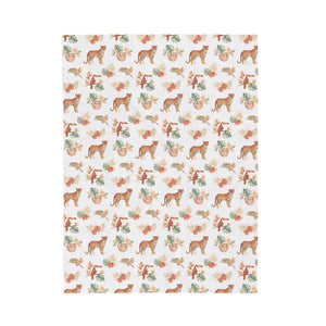 All Over Prints - Leopard & Botanical Velveteen Plush Blanket - Soft Safari Throw 30’’ × 40’’