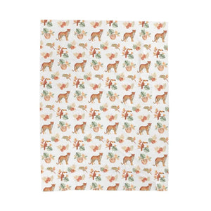 All Over Prints - Leopard & Botanical Velveteen Plush Blanket - Soft Safari Throw