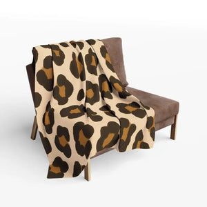 Cozy Throw Fleece Blanket Leopard Print Warm Style Dipaliz - Blankets