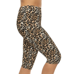 Leopard Print Capri Leggings - Luxe Fabric Activewear - Dipaliz