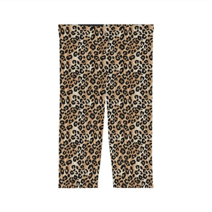 Leopard Print Capri Leggings - Luxe Fabric Activewear - Dipaliz