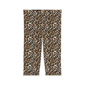 Leopard Print Capri Leggings - Fierce Activewear Style - Dipaliz