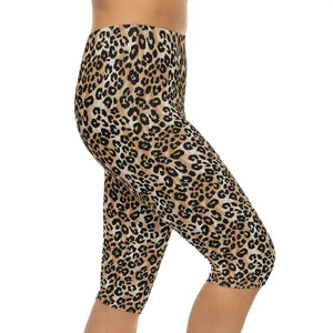 Leopard Print Capri Leggings - Fierce Activewear Style - Dipaliz