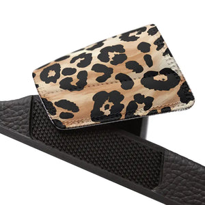 Leopard Print Slide Sandals - Removable Strap Pool and Beach - Dipaliz - Shoes