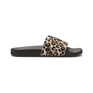 Leopard Print Slide Sandals - Removable Strap Pool and Beach - Dipaliz - Shoes