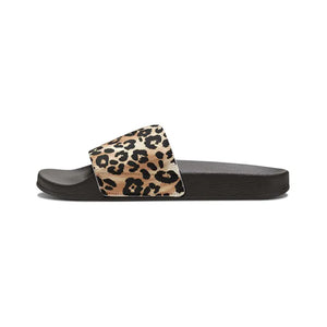 Leopard Print Slide Sandals - Removable Strap Pool and Beach - Dipaliz - Shoes