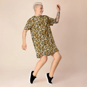 Bold Leopard Print – Oversized Cotton Blend - Dipaliz - Dresses - Xs