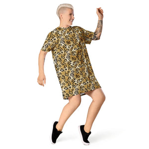 Bold Leopard Print – Oversized Cotton Blend - Dipaliz - Dresses - Xs