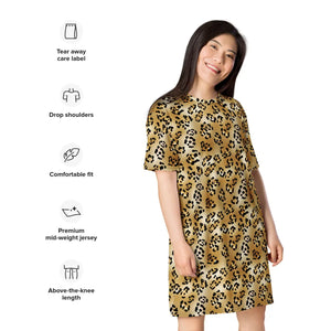 Bold Leopard Print – Oversized Cotton Blend - Dipaliz - Dresses - Xs