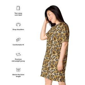 Bold Leopard Print – Oversized Cotton Blend - Dipaliz - Dresses - Xs