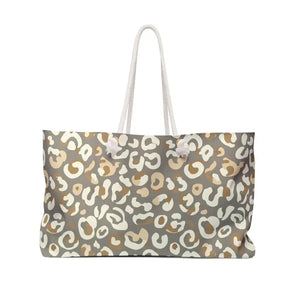 Bags - Leopard Print Weekender Bag - Safari Travel Tote - Dipaliz 24’’ × 13’’