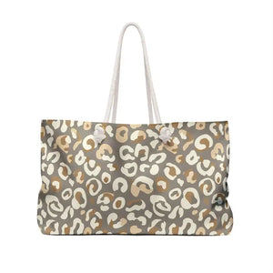 Bags - Leopard Print Weekender Bag - Safari Travel Tote - Dipaliz 24’’ × 13’’