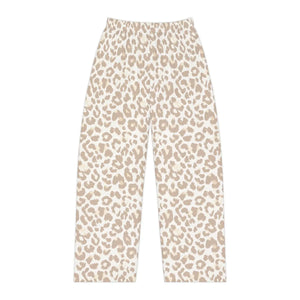 Beige Leopard Print Pajama Pants - Cozy Lounge Sleepwear - Dipaliz - Pajamas