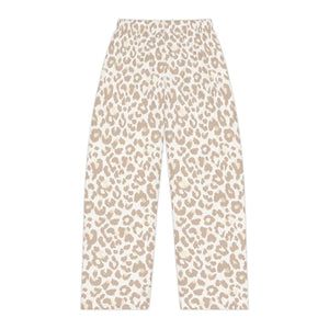 Beige Leopard Print Pajama Pants - Cozy Lounge Sleepwear - Dipaliz - Pajamas