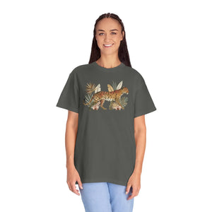 Leopard Garment-dyed T-shirt - Ring-spun Cotton - Dipaliz - T-shirts