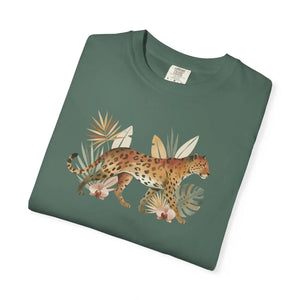 Leopard Garment-dyed T-shirt - Ring-spun Cotton - Dipaliz - T-shirts