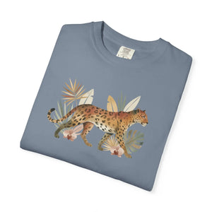 Leopard Garment-dyed T-shirt - Ring-spun Cotton - Dipaliz - T-shirts