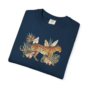 Leopard Garment-dyed T-shirt - Ring-spun Cotton - Dipaliz - T-shirts