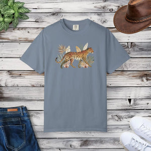 Leopard Garment-dyed T-shirt - Ring-spun Cotton - Dipaliz - T-shirts