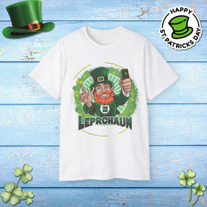 Cheerful Leprechaun Unisex Ultra Cotton Tee - Patricks Day - Dipaliz - T-shirts