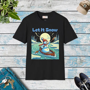 Unisex Softstyle Snowman Tee - Cozy Winter Fashion - Dipaliz - Black / s - T-shirts